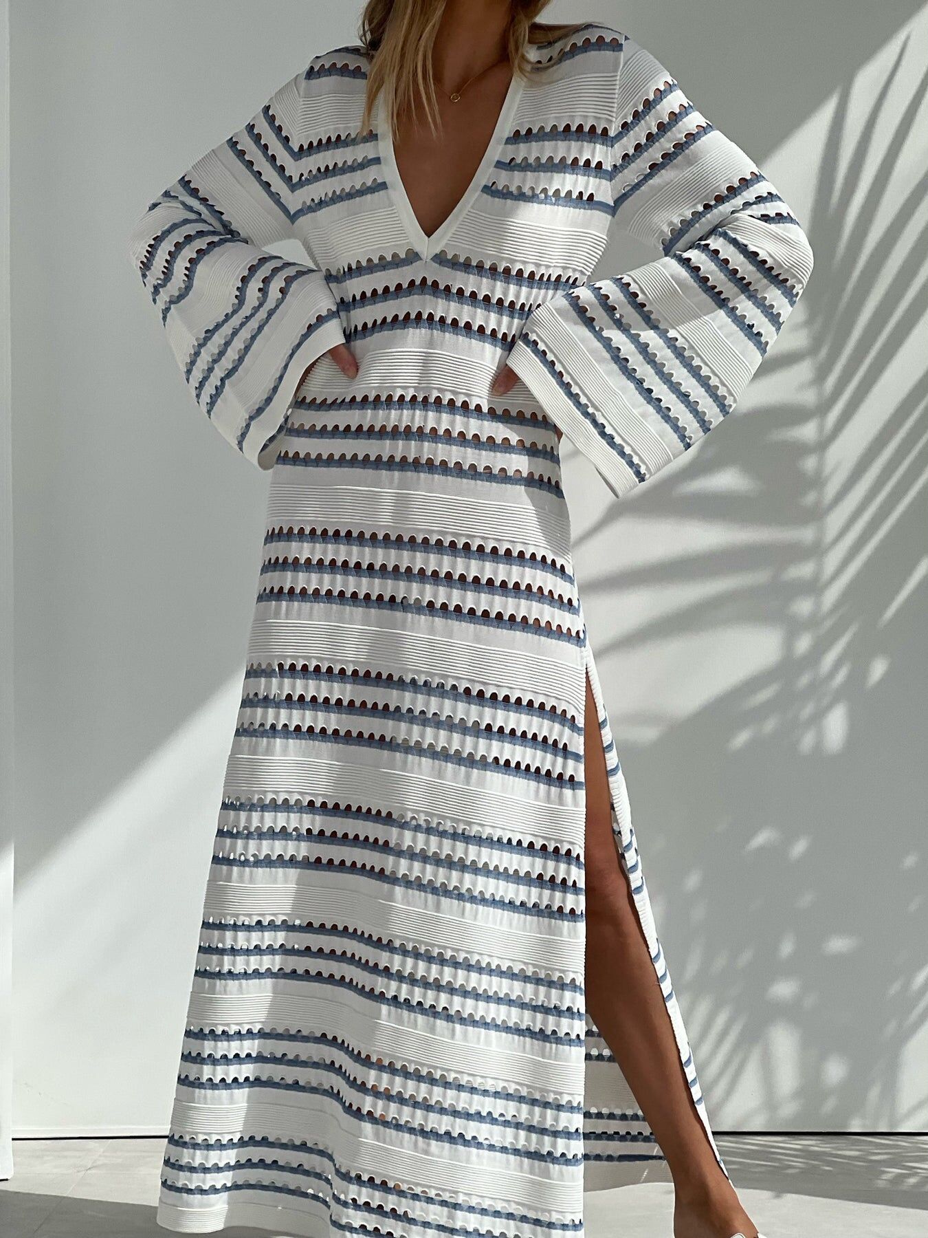 WHITE-BLUE DRESS