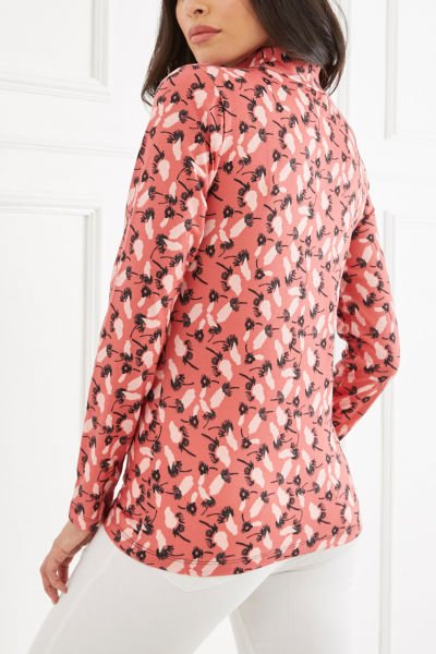 ROSE-PATTERNED BLOUSE
