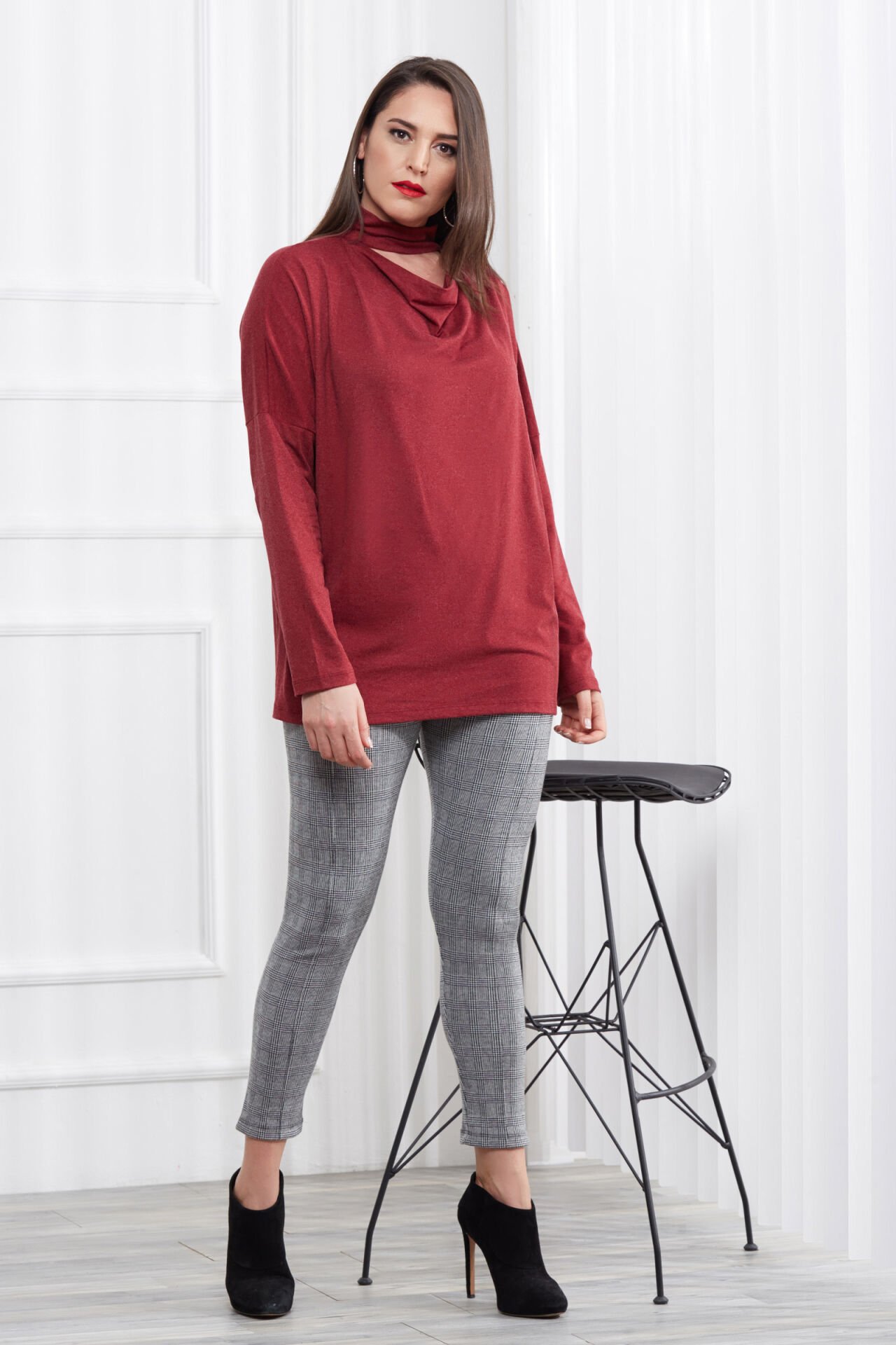 BURGUNDY BLOUSE
