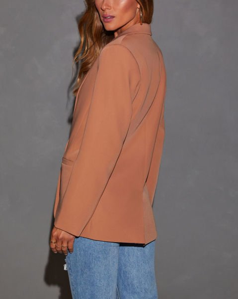 DARK-PEACH BLAZER-JACKET