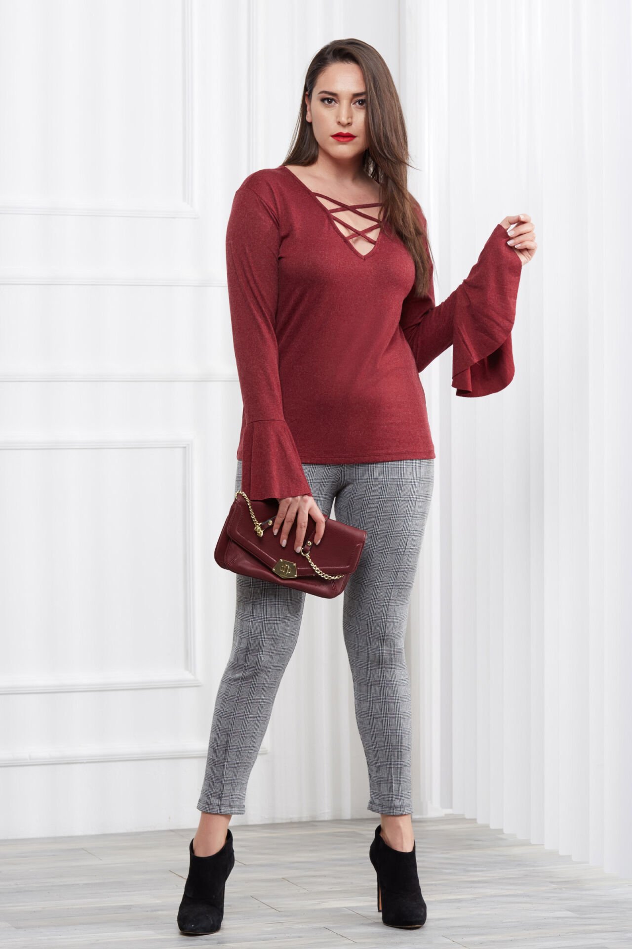 BURGUNDY BLOUSE