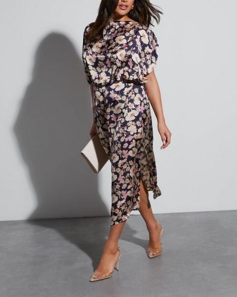 NAVY-FLORAL DRESS