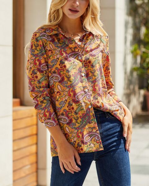 MUSTARD-PAISLEY SHIRT