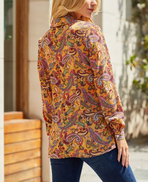 MUSTARD-PAISLEY SHIRT