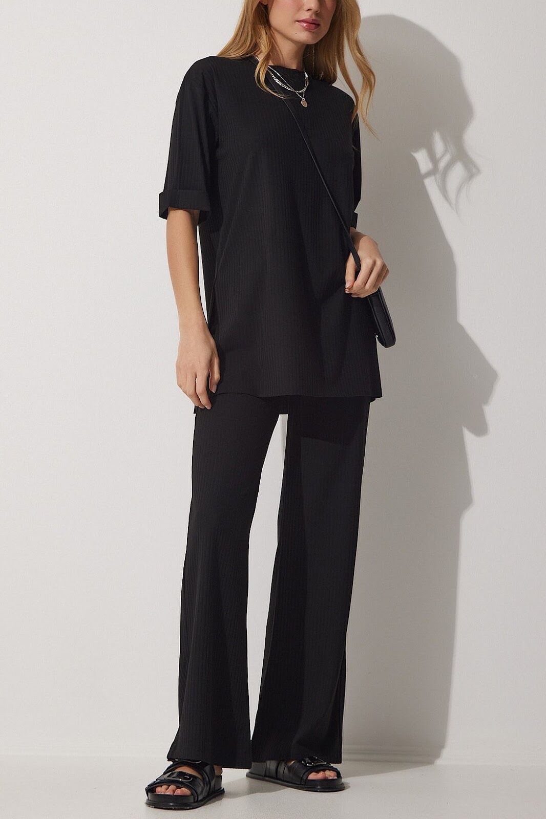 BLACK TOP-PANTS-SET