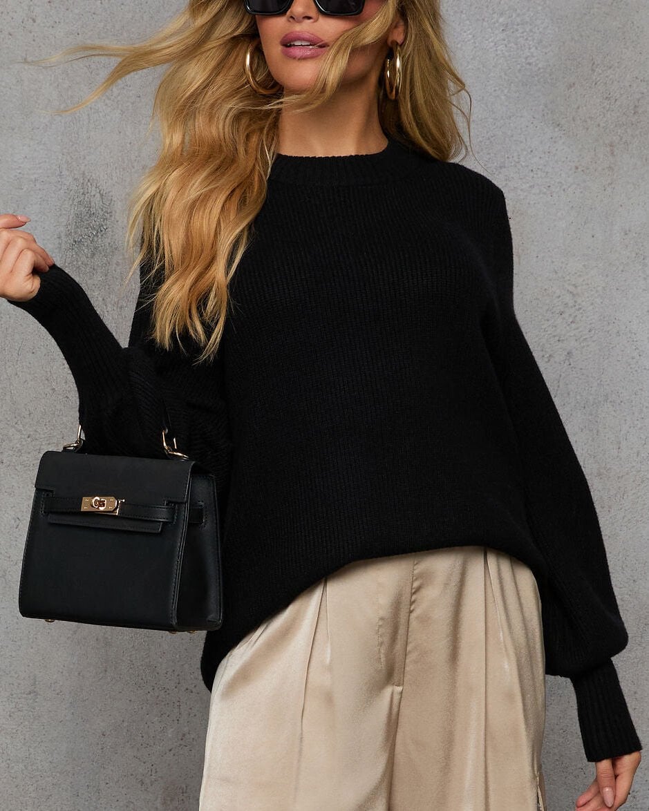 BLACK SWEATER S - BLACK