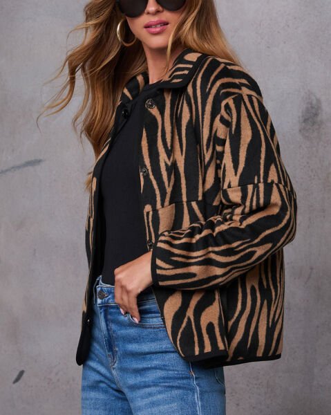 BLACK-CAMEL CARDIGAN