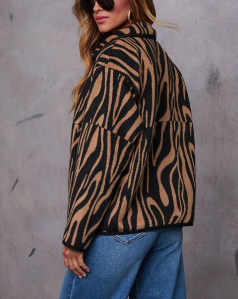 BLACK-CAMEL CARDIGAN