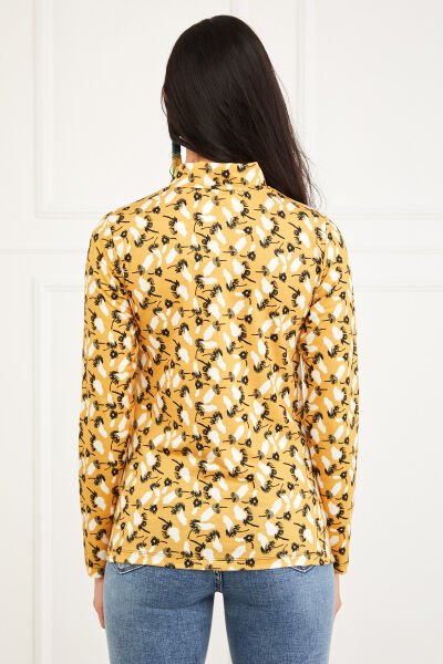 MUSTARD-PATTERNED BLOUSE