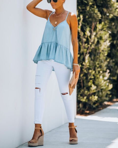 LIGHT-BLUE TANK-TOP