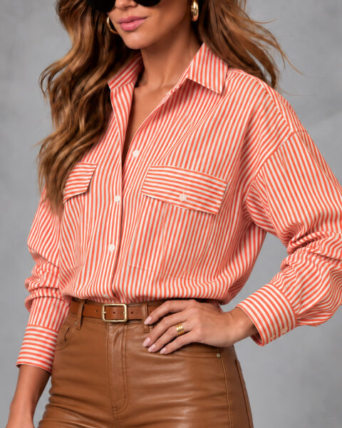 PINK-ECRU-STRIPED SHIRT