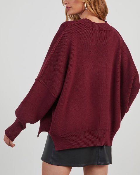 BURGUNDY SWEATERS