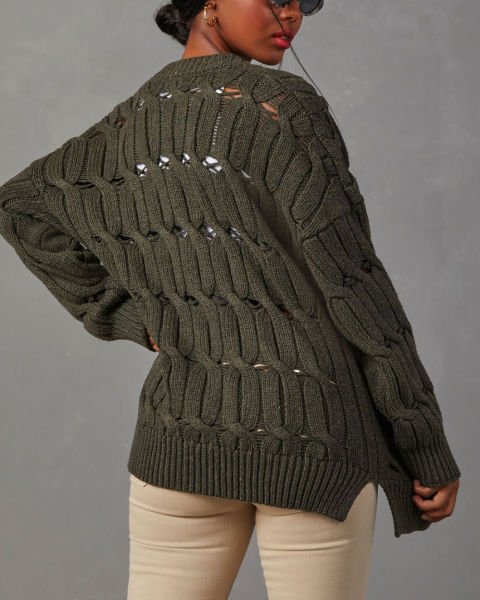 KHAKI CARDIGAN