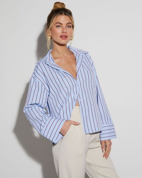 BLUE-NAVY-STRIPED SHIRT