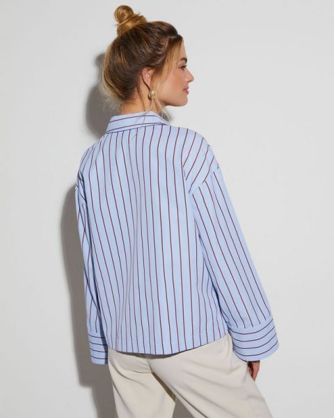 BLUE-NAVY-STRIPED SHIRT