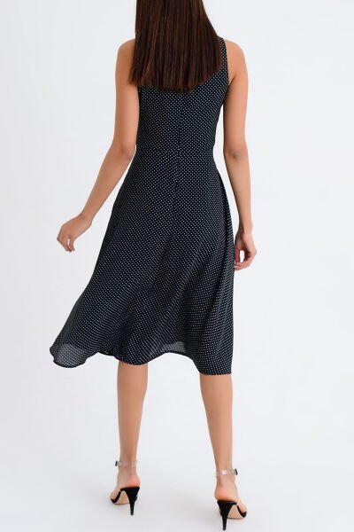 BLACK-POLKA-DOT DRESS