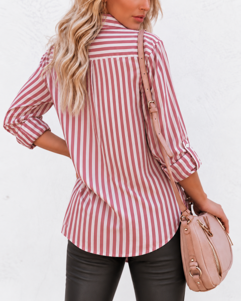 ROSE-STRIPED SHIRT