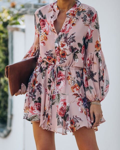 ROSE-FLORAL DRESS XL - ROSE-FLORAL