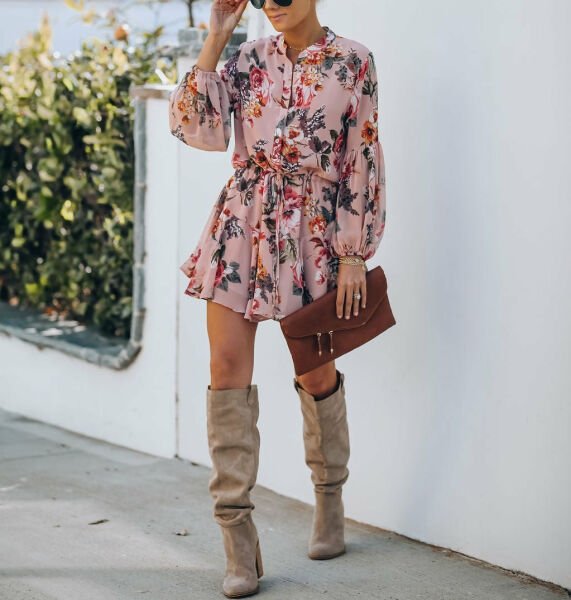 ROSE-FLORAL DRESS XL - ROSE-FLORAL
