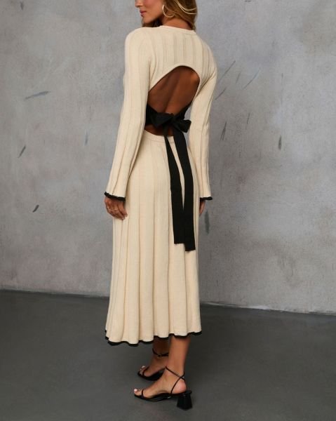 CREAM-BLACK DRESS