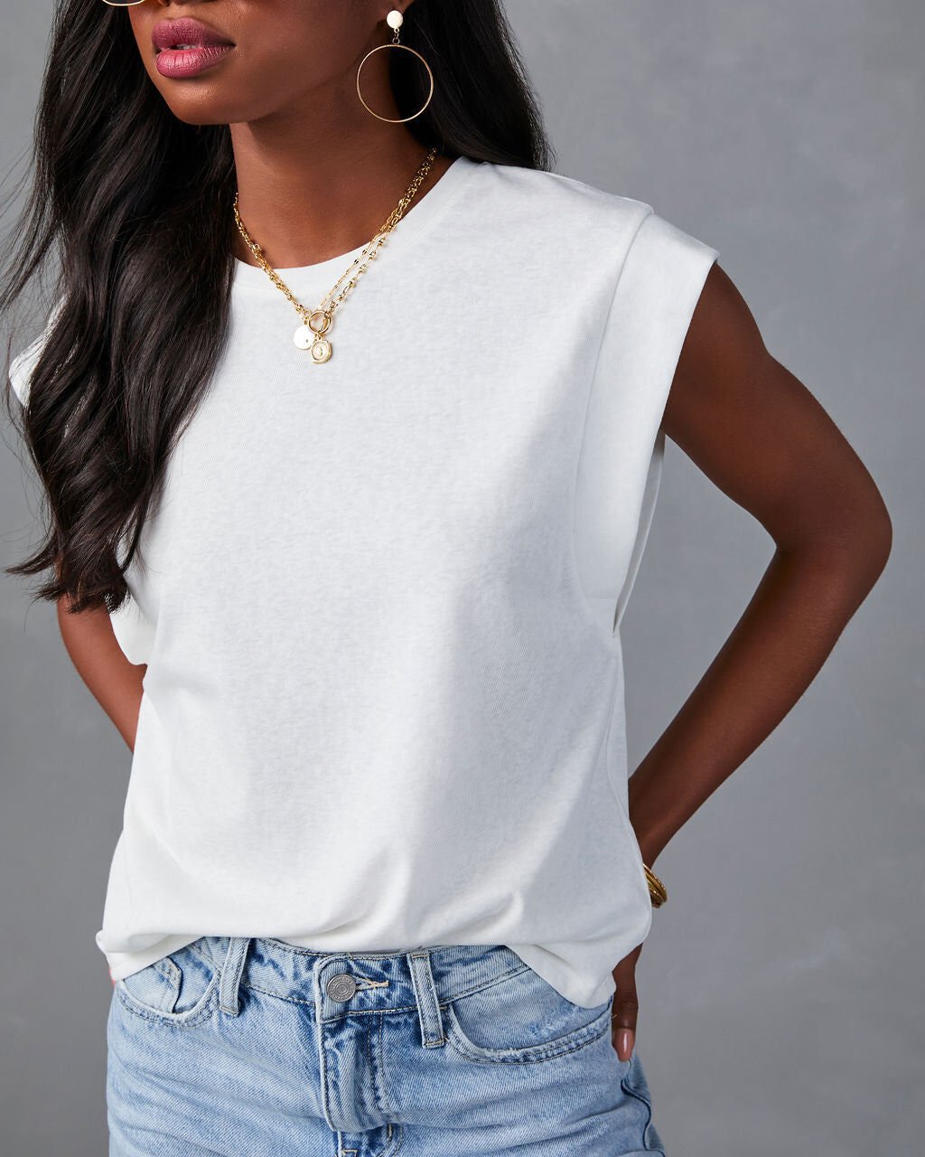WHITE T-SHIRT L - WHITE
