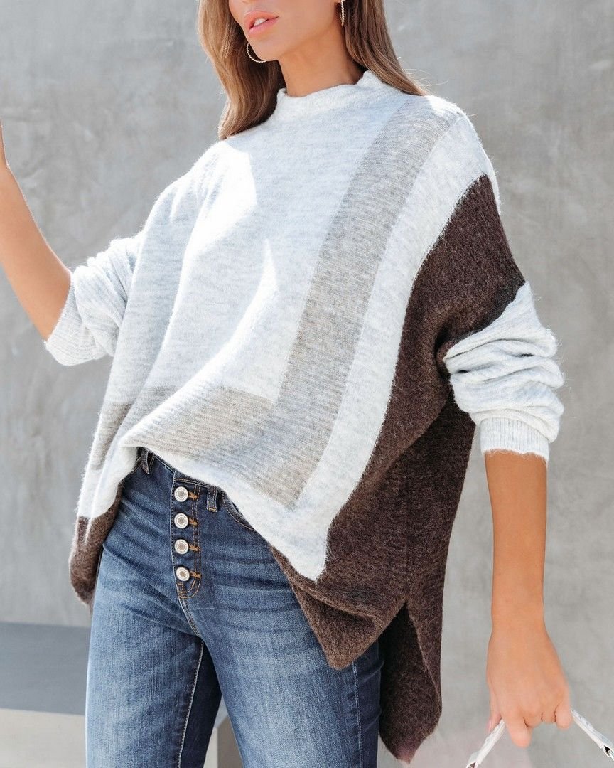 ECRU-BROWN-GREY SWEATERS