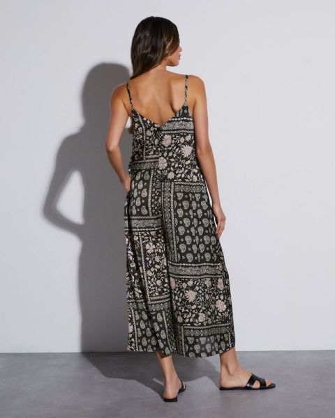 BLACK-PRINTED JUMPSUIT
