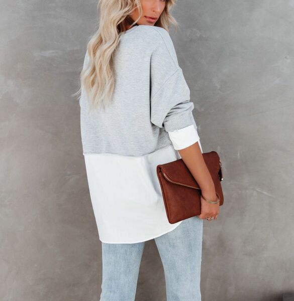 GREY-WHITE TUNIC
