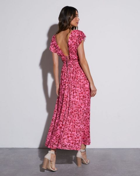 PINK-DAMSON-FLORAL DRESS
