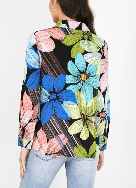 BLACK-FLORAL SHIRT