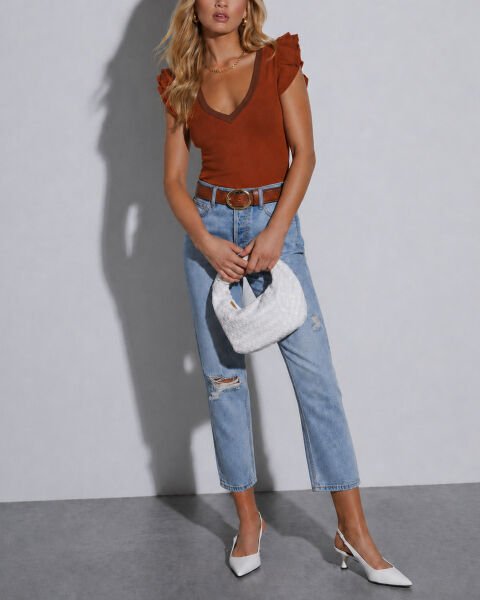 TILE-BROWN BLOUSE
