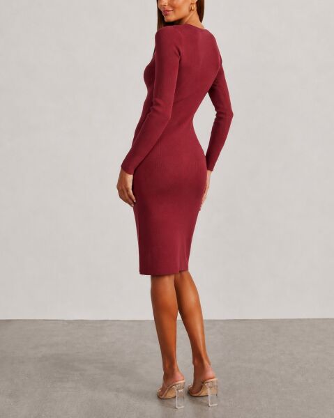 DARK-RED DRESS M - DARK-RED