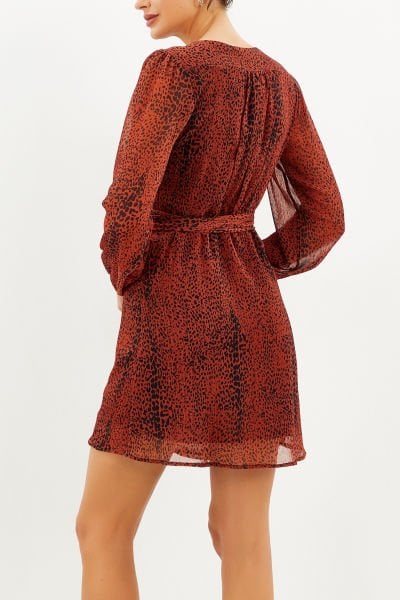 TILE-BLACK-PRINTED DRESS