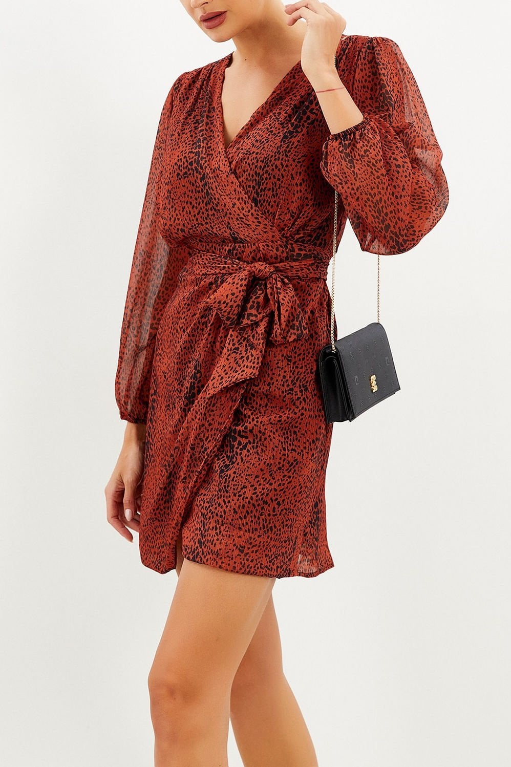 TILE-BLACK-PRINTED DRESS