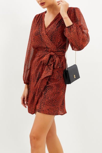 TILE-BLACK-PRINTED DRESS