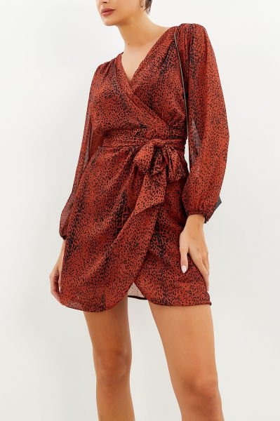 TILE-BLACK-PRINTED DRESS