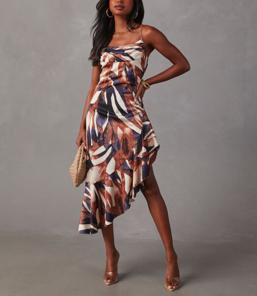 MULTICOLOR-PRINTED DRESS S - MULTICOLOR-PRINTED