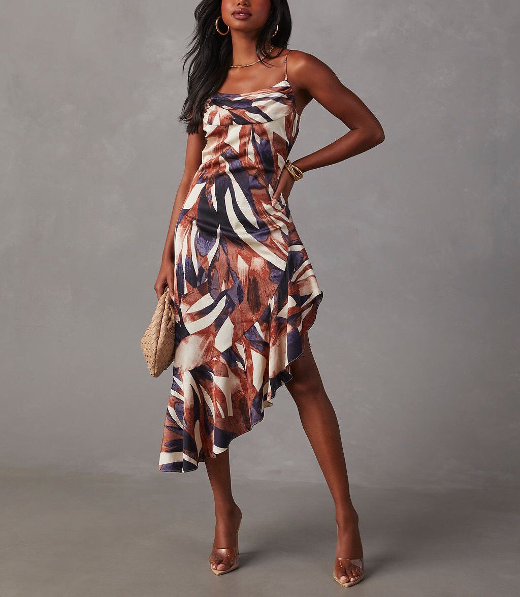 MULTICOLOR-PRINTED DRESS XL - MULTICOLOR-PRINTED