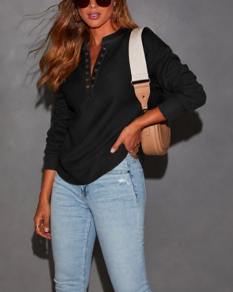 BLACK BLOUSE M - BLACK