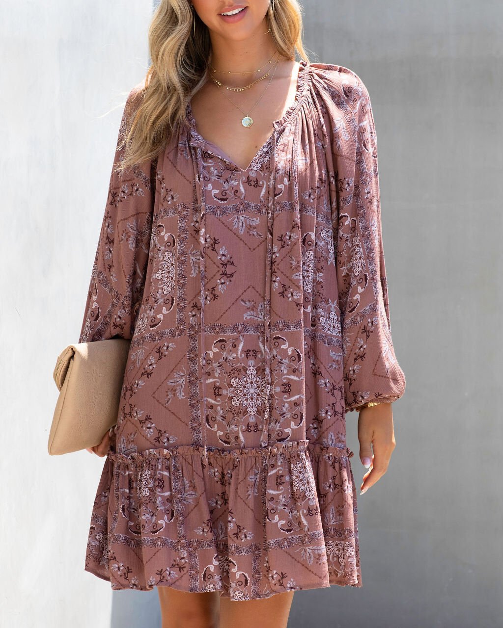 ROSE-FLORAL DRESS