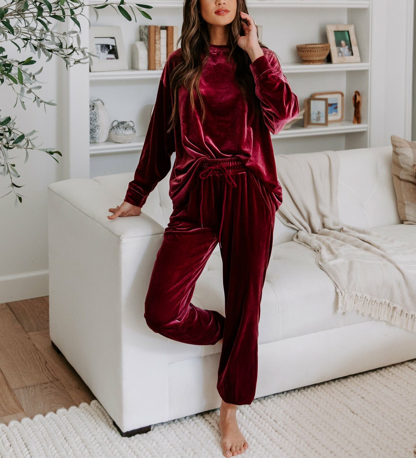 BURGUNDY TOPANDBOTTOM M - BURGUNDY