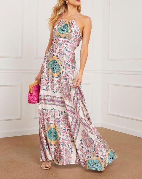 MULTICOLOR-PRINTED DRESS M - MULTICOLOR-PRINTED