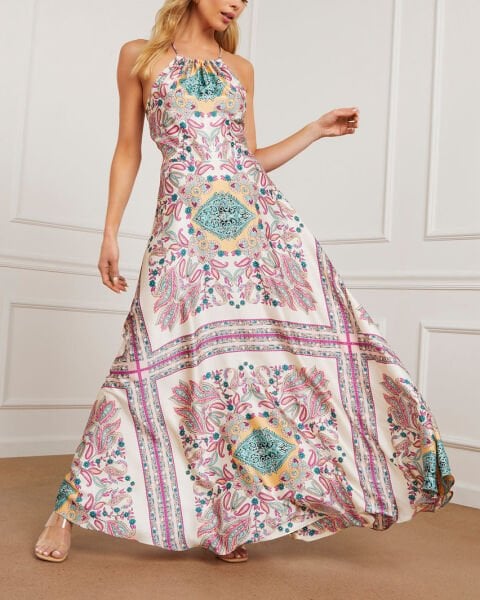 MULTICOLOR-PRINTED DRESS L - MULTICOLOR-PRINTED