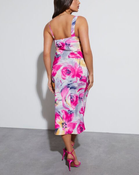 MULTI-COLOR-FLORAL DRESS S - MULTI-COLOR-FLORAL