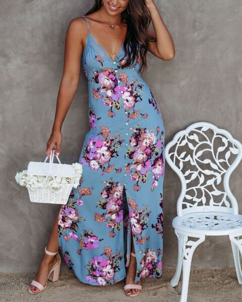 NAVY-FLORAL DRESS XL - NAVY-FLORAL