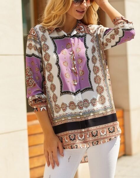 LILAC-PRINTED SHIRT