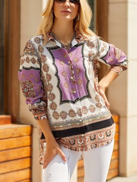 LILAC-PRINTED SHIRT