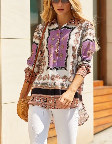 LILAC-PRINTED SHIRT