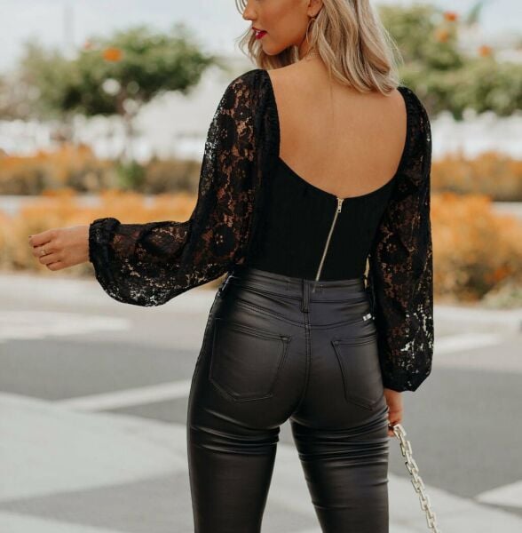 BLACK BLOUSE XL - BLACK